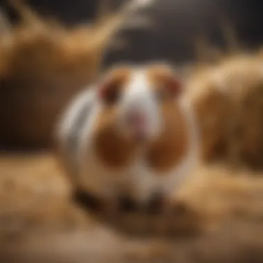 A bowl filled with high-quality hay for guinea pigs