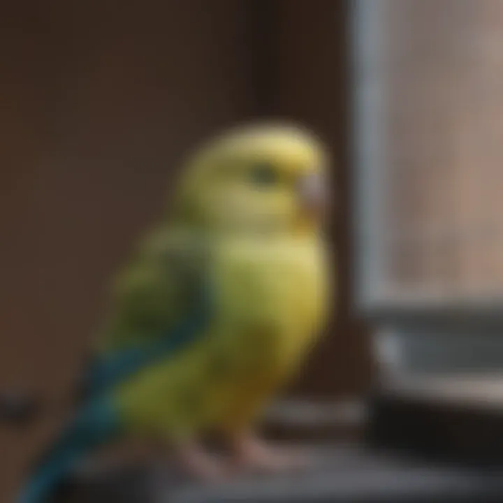 Proper perch placement in a budgie cage