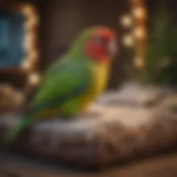 Cozy and inviting parakeet bed made from natural materials