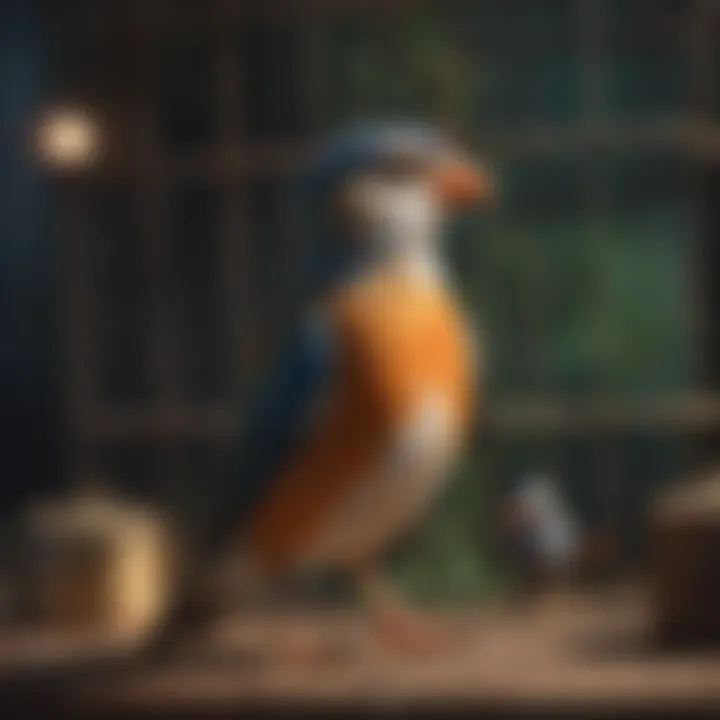 Materials used for bird cage skirts emphasizing durability and care