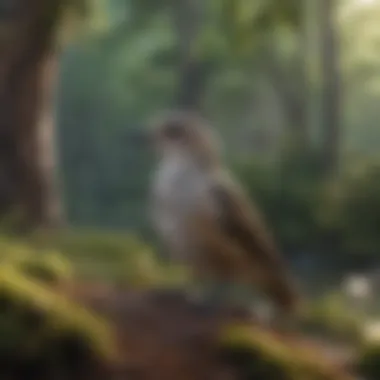 Natural Habitat for Bird Training A serene environment showcasing a bird's natural habitat for training