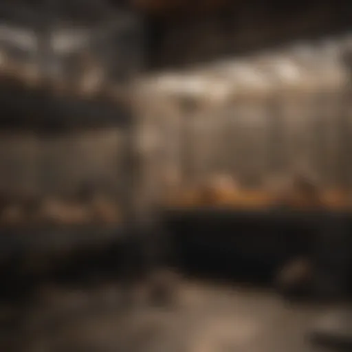 A well-structured two-level rat cage showcasing spacious areas for play and rest.