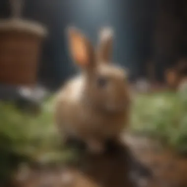 Ideal Recovery Environment for Rabbits Clean and comfortable rabbit habitat for recovery
