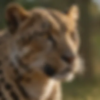 A conservationist working with a leopard, emphasizing the importance of wildlife conservation efforts.