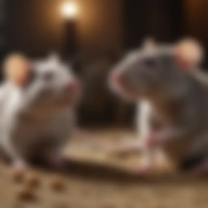 Two rats interacting playfully, demonstrating their social nature.