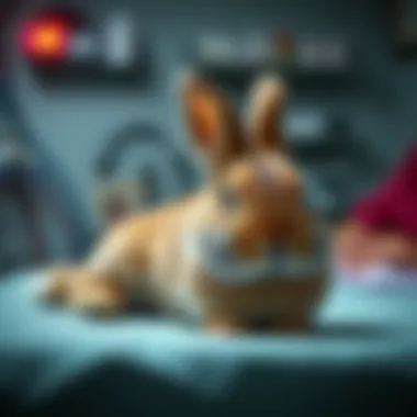 Emergency Veterinary Care for Rabbits Emergency care for a rabbit at a veterinary clinic
