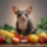 Colorful assortment of fruits and vegetables suitable for sugar gliders