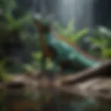 A beautifully designed water dragon enclosure showcasing naturalistic elements