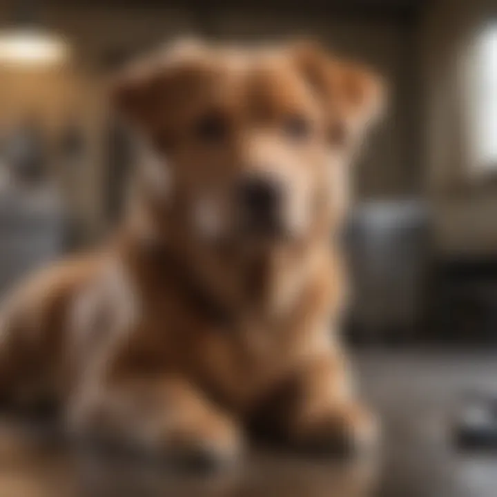 Happy pets receiving care and attention