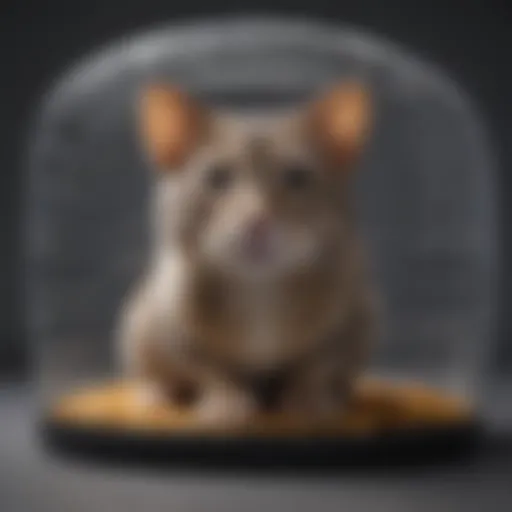 Innovative design features of a cat-proof rat cage highlighting escape prevention.