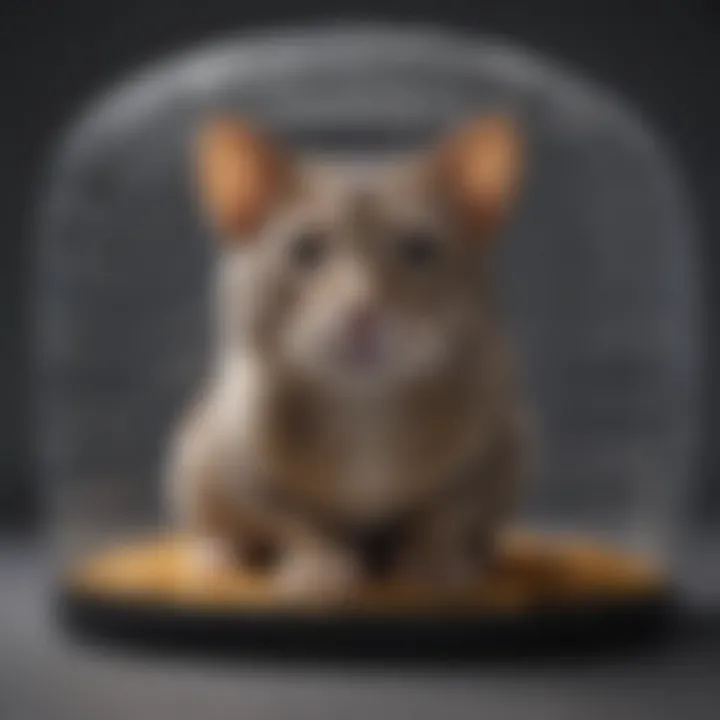 Innovative design features of a cat-proof rat cage highlighting escape prevention.