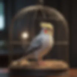 Spacious cage design for cockatiels