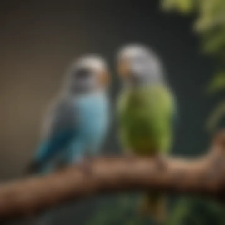 Different shapes and sizes of perches, emphasizing the importance of diversity for budgies.