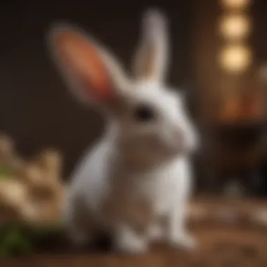 DIY toys made from natural materials for Mini Rex rabbits