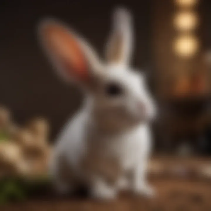 DIY toys made from natural materials for Mini Rex rabbits