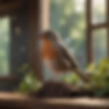 Creating a Calm Space for the Bird A serene environment with minimal distractions for the bird.