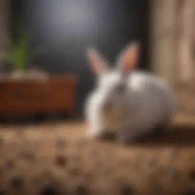 Creating a Comfortable Litter Space for Your Bunny A cozy rabbit litter area with clean bedding