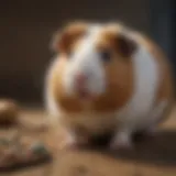 A concerned guinea pig exhibiting signs of distress