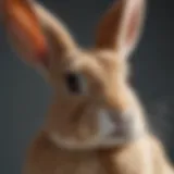 Close-up of a rabbit displaying signs of encephalitozoon cuniculi infection