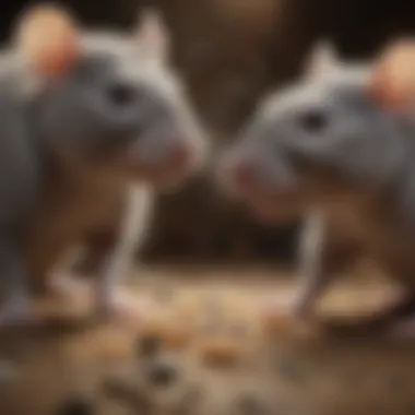Encouraging Social Interactions Among Rats Two rats engaging in playful interaction, demonstrating their social behavior.