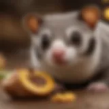 Nutrient-rich food selection for sugar gliders.