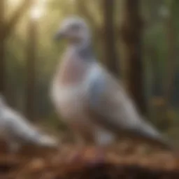 A variety of dove species showcased in a natural setting