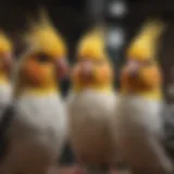 Various types of cockatiel carriers displayed together