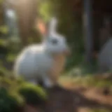 Cozy rabbit habitat with natural elements