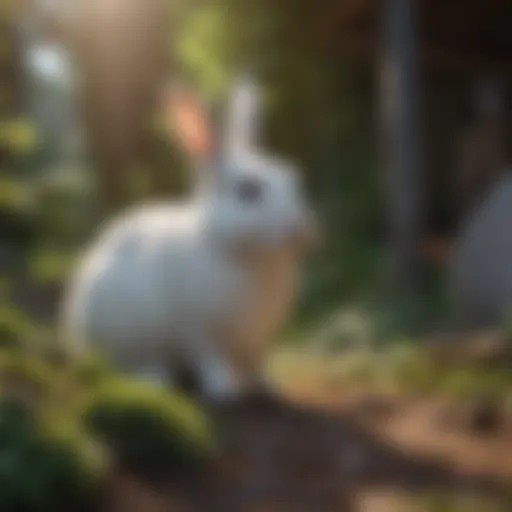 Cozy rabbit habitat with natural elements