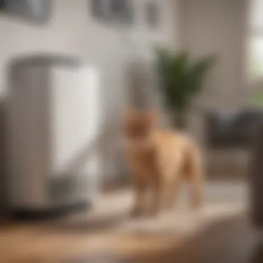 Pet Experiencing Discomfort in Front of Air Purifier Pet experiencing discomfort in front of air purifier