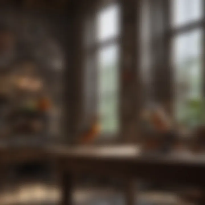 Comfortable bird living environment with accessories