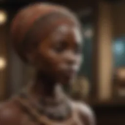 Intricately carved African figurine showcasing traditional craftsmanship