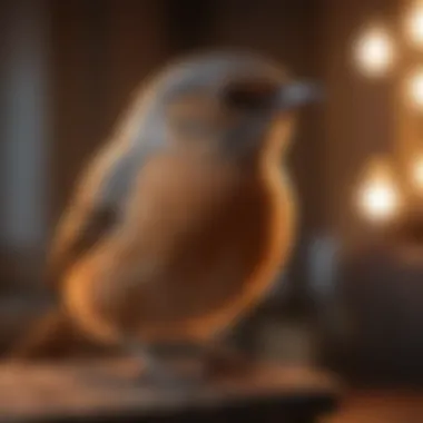 Birds Thriving in Warmth A bird enjoying a warm environment under a heat lamp