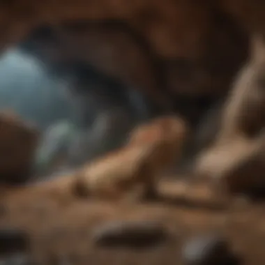 Creating a Cave-like Habitat for Captive Bearded Dragons Captive setup mimicking rock cave environment