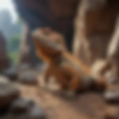 Natural Rock Formations: The Bearded Dragon's Haven Natural habitat of bearded dragons with rock formations