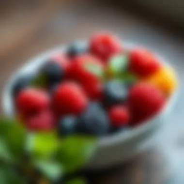 Colorful Berry Bowl Berries arranged in a bowl showcasing their colors
