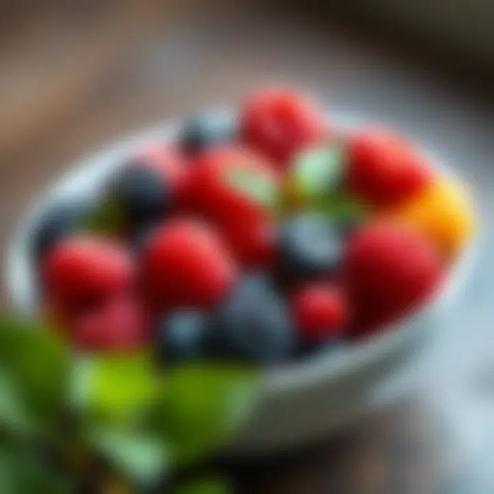 Colorful Berry Bowl Berries arranged in a bowl showcasing their colors