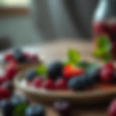 Nutritious Meal Highlighting Berries A healthy meal featuring berries as a key ingredient