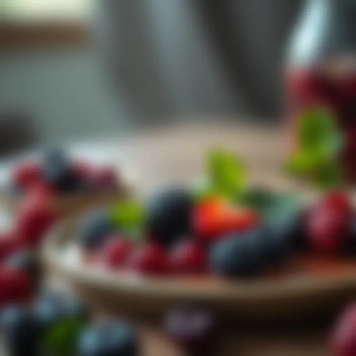 Nutritious Meal Highlighting Berries A healthy meal featuring berries as a key ingredient