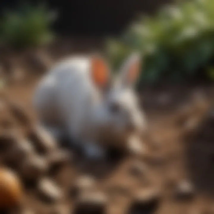 Different types of bunny digging toys displayed