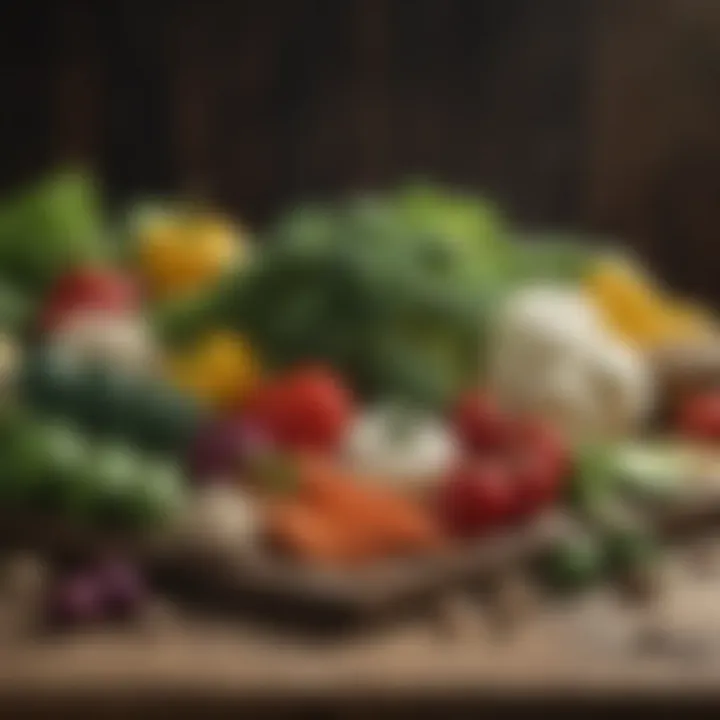 A vibrant assortment of calcium-rich vegetables displayed on a rustic wooden table.