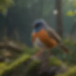 A diverse array of bird species observed in their natural habitat