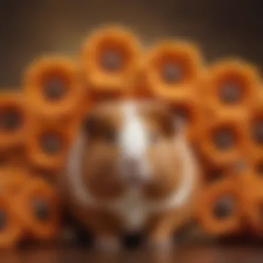 An Abyssinian guinea pig with its unique rosettes on display