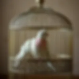Elegant dove cage showcasing intricate design