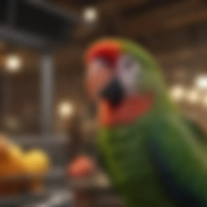 Materials used in eclectus parrot cages focusing on durability and safety.