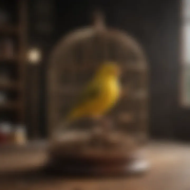 Elegant wooden canary cage design