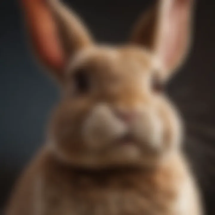 Close-up of a plush toy designed for Flemish Giants