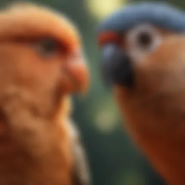 A joyful interaction between a pet bird and its owner