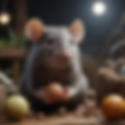 A variety of chew toys designed specifically for pet rats, showcasing different materials and shapes.
