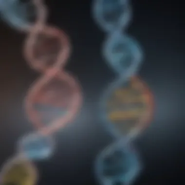 Close-Up of DNA Analysis A close-up of DNA strands, symbolizing genetic analysis.